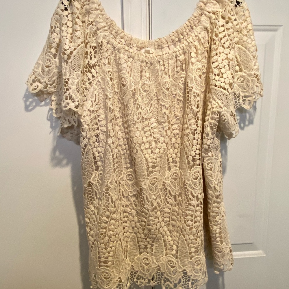 Lace overlay top